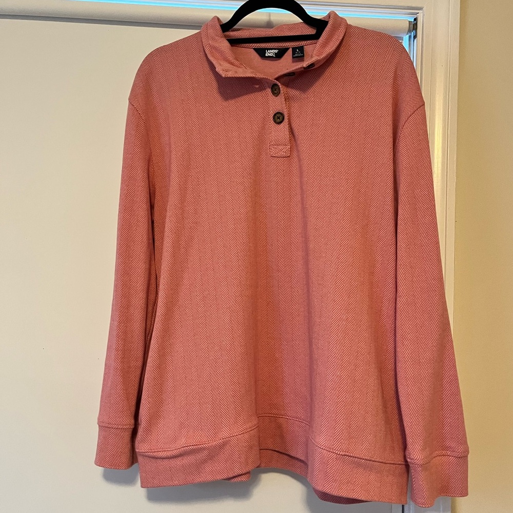 Lands End Women's Pink Pullover Top